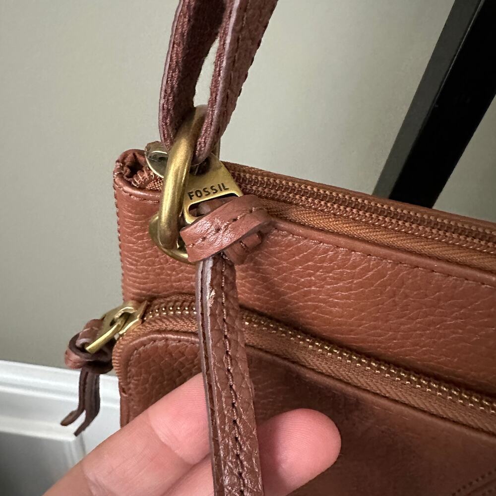 Fossil Karli Crossbody Cognac 100% Leather - Picture 2 of 6